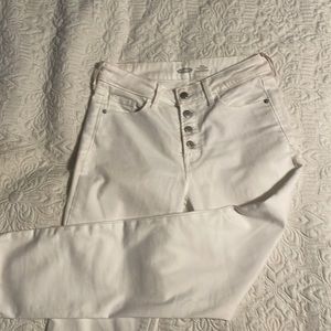 Old Navy button up white jeans, sz 4.